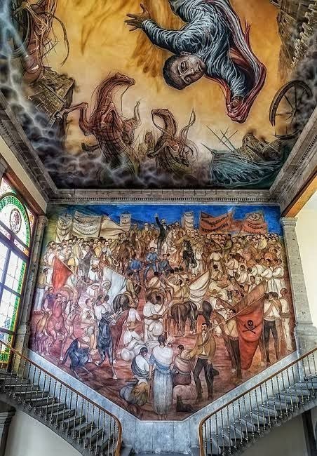 El sacrificio de los Niños Héroes" fue creado por el pintor Gabriel Flores en 1967 y se encuentra en el Castillo de Chapultepec, Ciudad de México