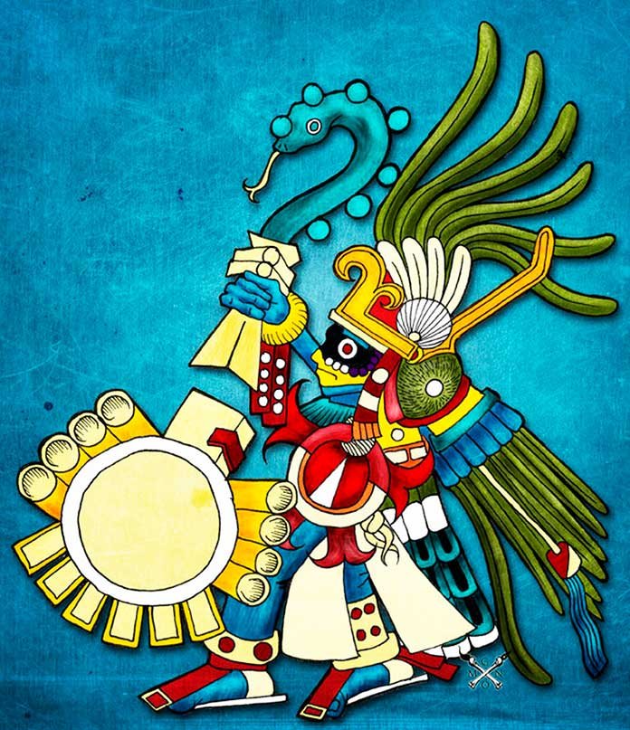 mural-azteca-representación-de-huitzilopochtli